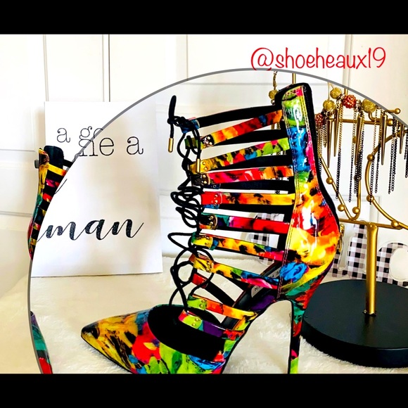 Steve Madden STF FLORAL Stilettos - Size 10 - Picture 7 of 9